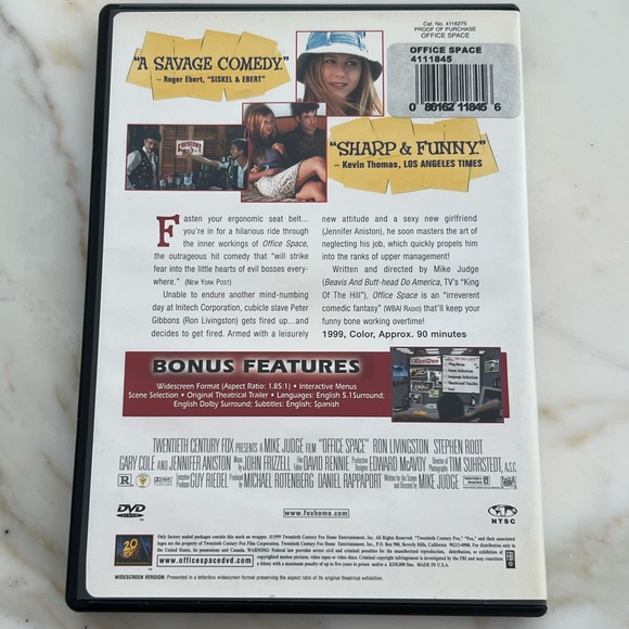 OFFICE SPACE DVD - Picture 3 of 3